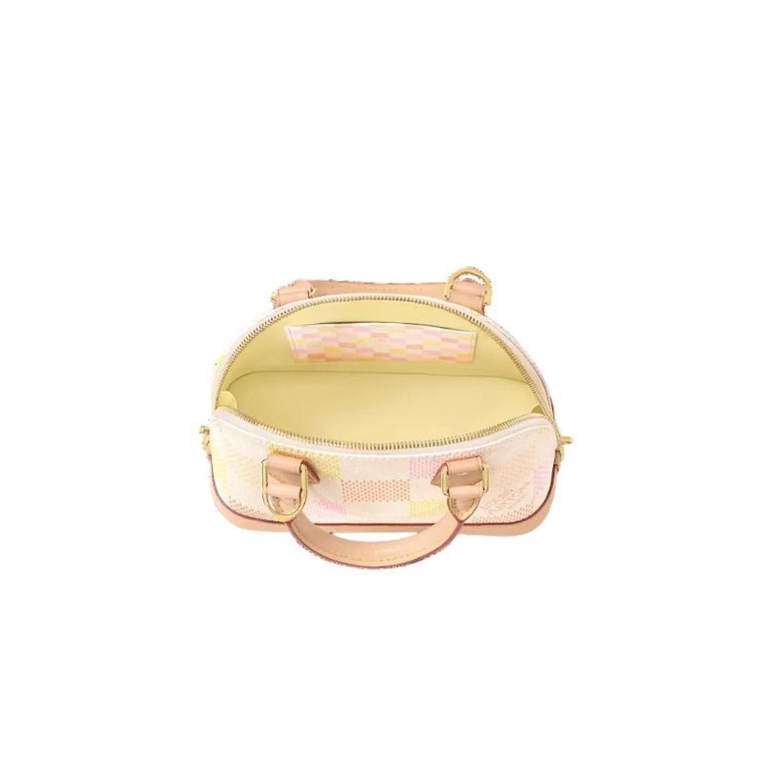 Louis Vuitton Alma BB Top Handle Bag / Peach Gold Hardware - Image 4