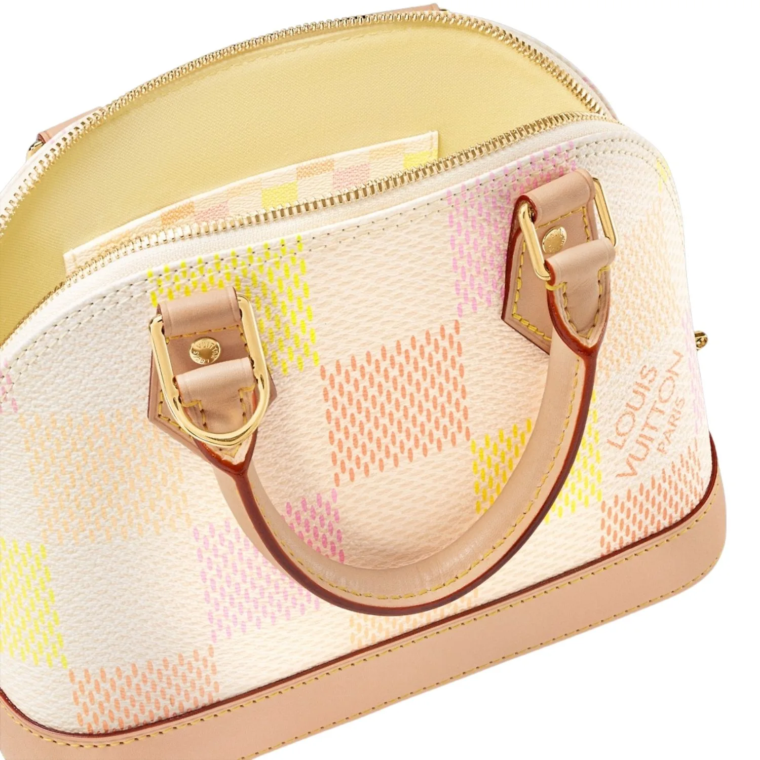 Louis Vuitton Alma BB Top Handle Bag / Peach Gold Hardware - Image 3