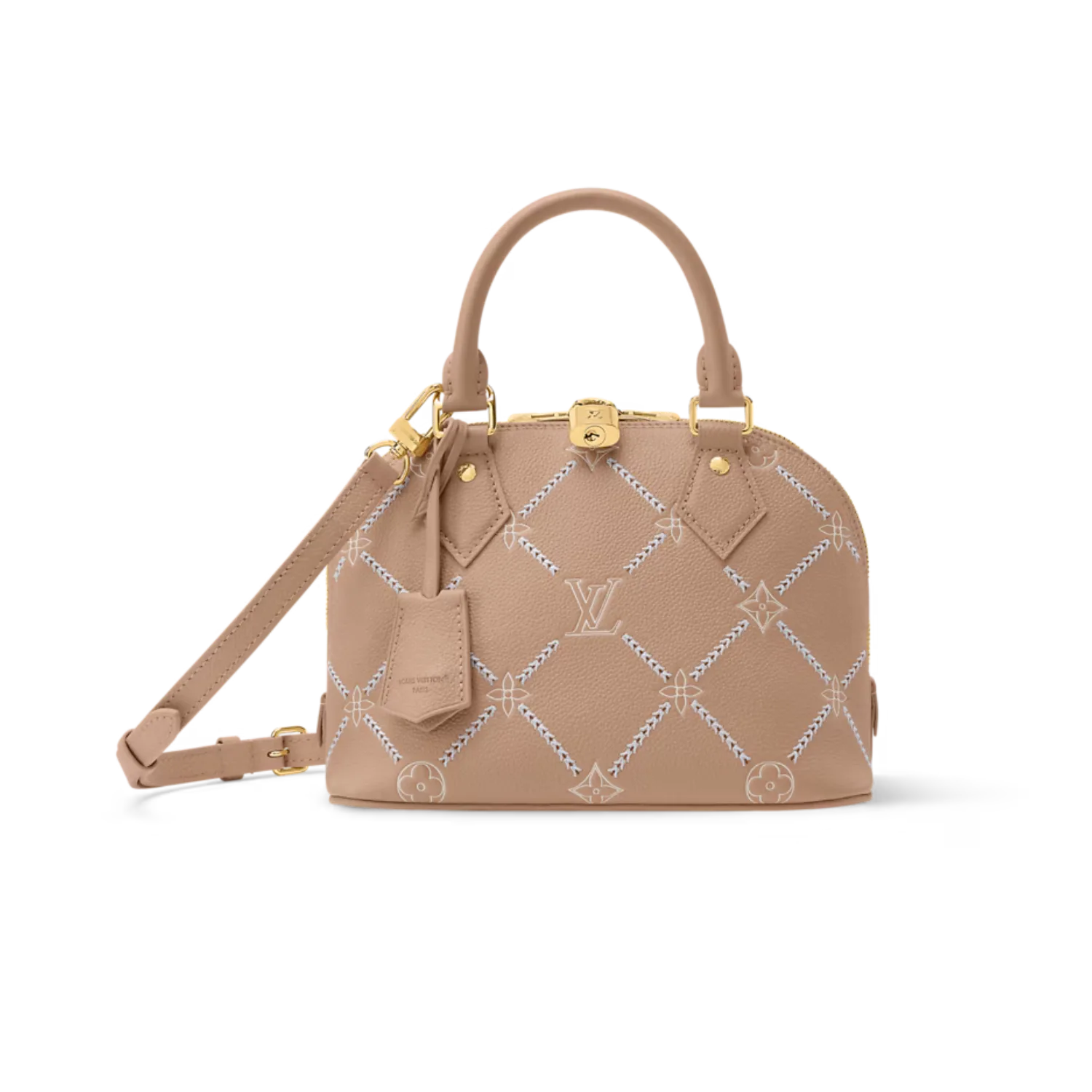 Louis Vuitton Alma BB Top Handle Bag / Hazelnut Couture Gold Hardware