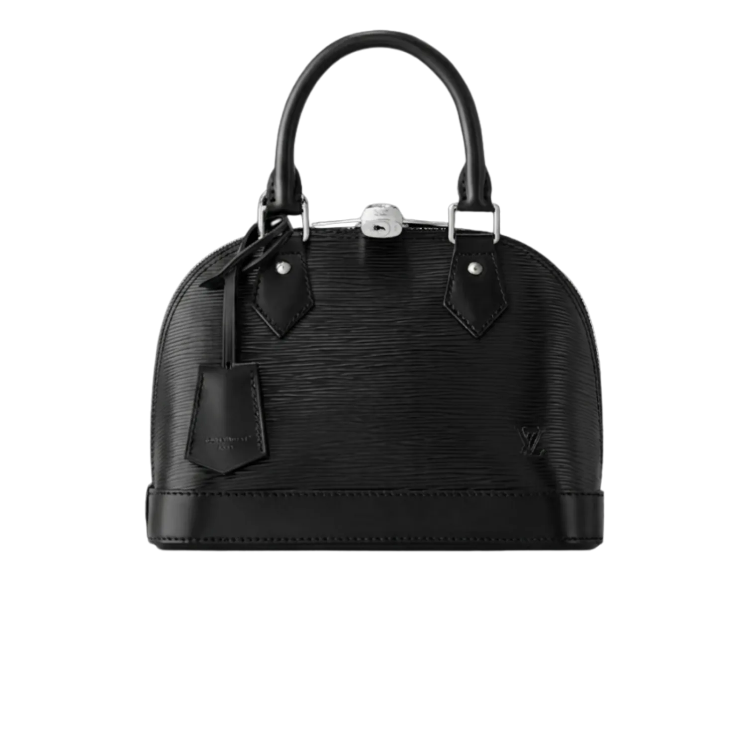 Louis Vuitton Alma BB Top Handle Bag / Black Silver Hardware