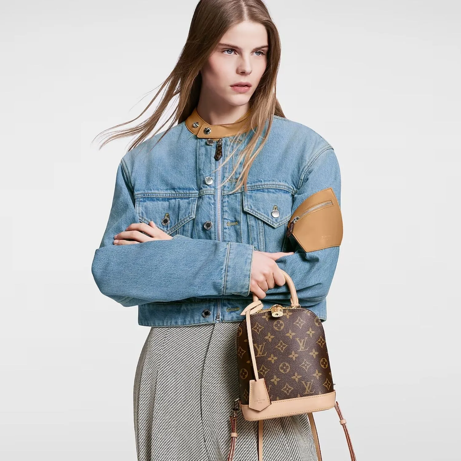 Louis Vuitton Alma Top Handle Bag / Brown Gold Hardware - Image 3
