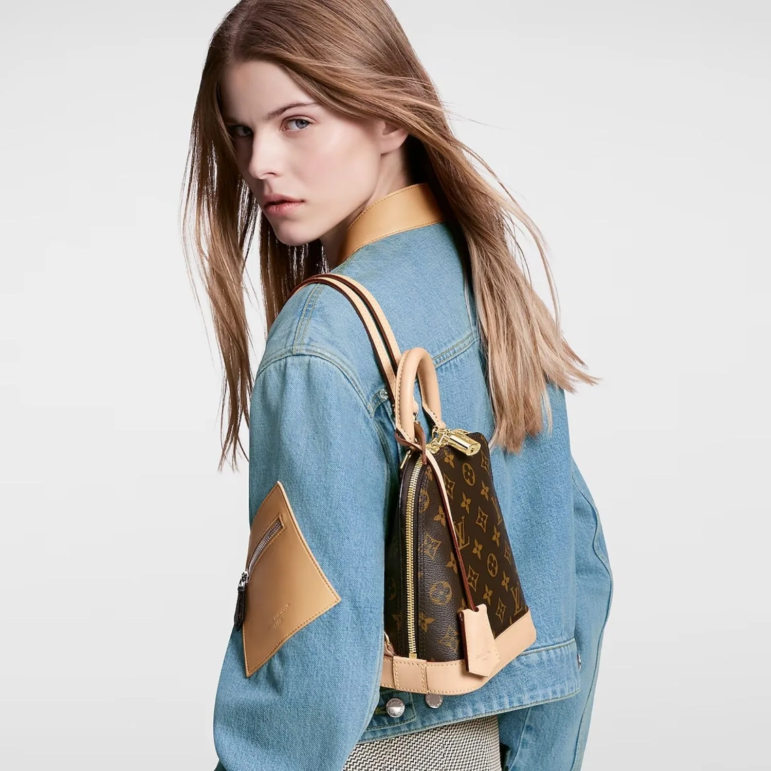 Louis Vuitton Alma Top Handle Bag / Brown Gold Hardware - Image 2