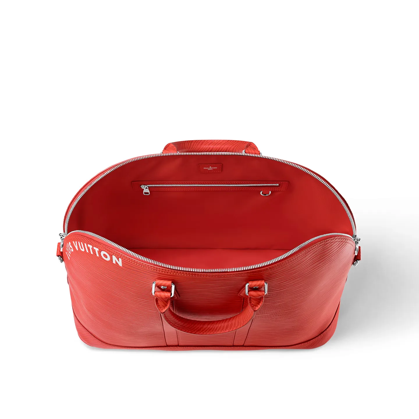 Louis Vuitton Alma Travel GM Top Handle Bag / Red Silver Hardware - Image 5