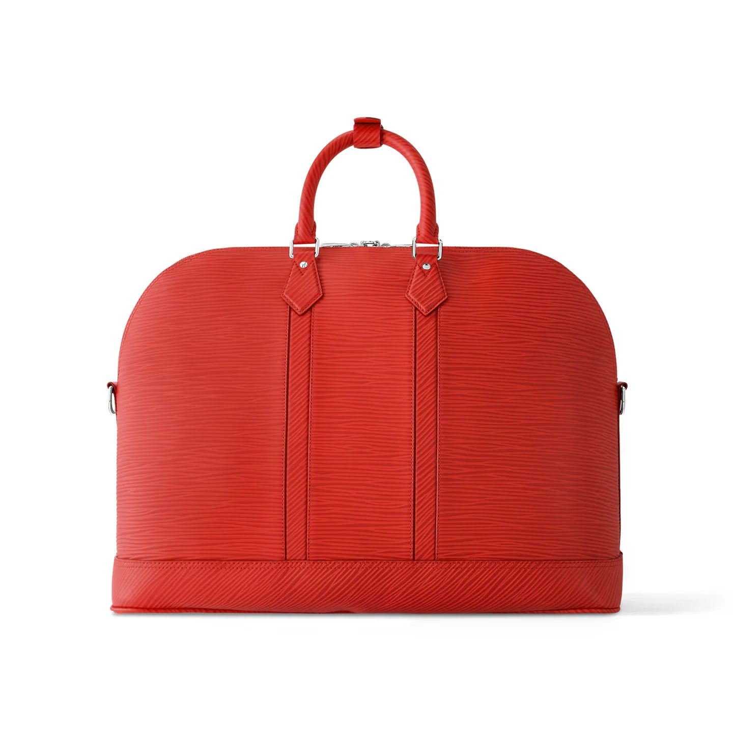 Louis Vuitton Alma Travel GM Top Handle Bag / Red Silver Hardware - Image 3