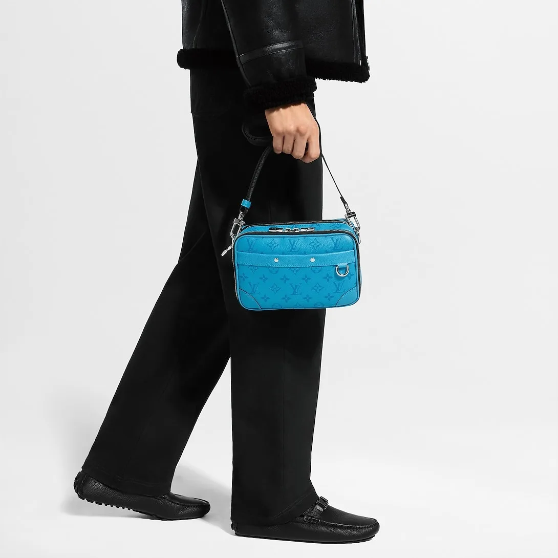 Alternative view of Louis Vuitton Alpha Messenger Crossbody Bag / Tropical Blue Silver Hardware