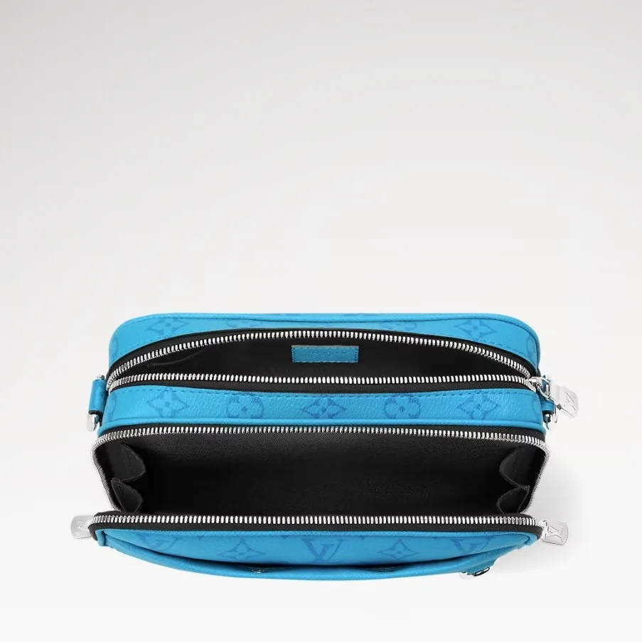 Louis Vuitton Alpha Messenger Crossbody Bag / Tropical Blue Silver Hardware - Image 4