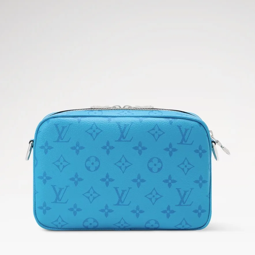Louis Vuitton Alpha Messenger Crossbody Bag / Tropical Blue Silver Hardware - Image 5