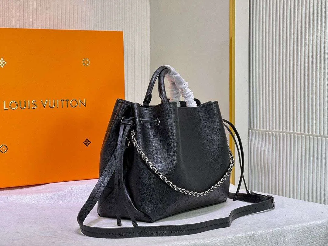 Louis Vuitton Bella Tote Mahina Black / LV - Image 5