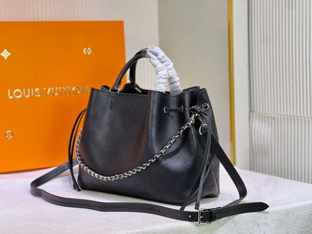 Louis Vuitton Bella Tote Mahina Black / LV - Image 4