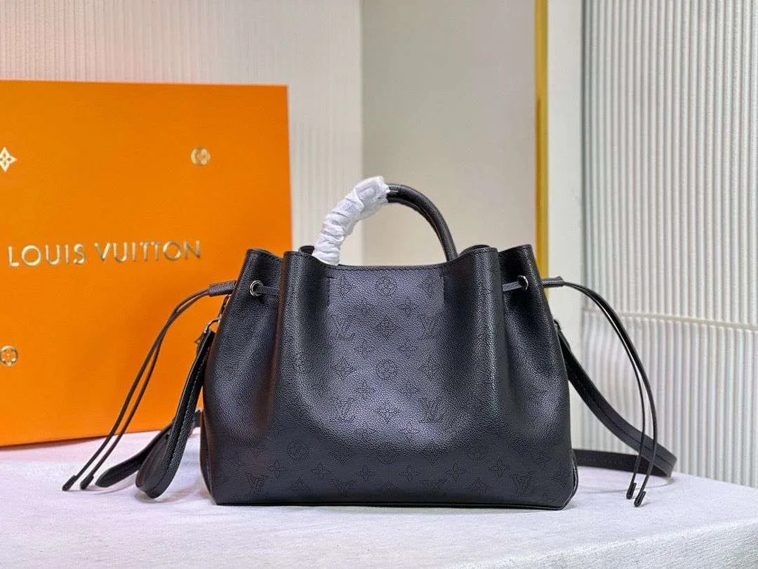 Louis Vuitton Bella Tote Mahina Black / LV - Image 3