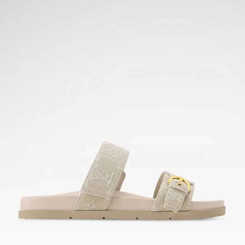Louis Vuitton Bom Dia Comfort Mules Greige 1AJPGX - Image 4