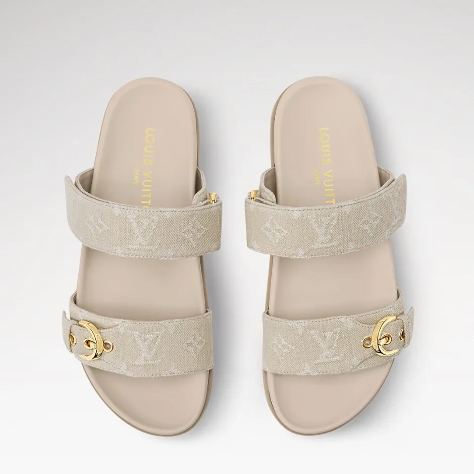 Louis Vuitton Bom Dia Comfort Mules Greige 1AJPGX - Image 3