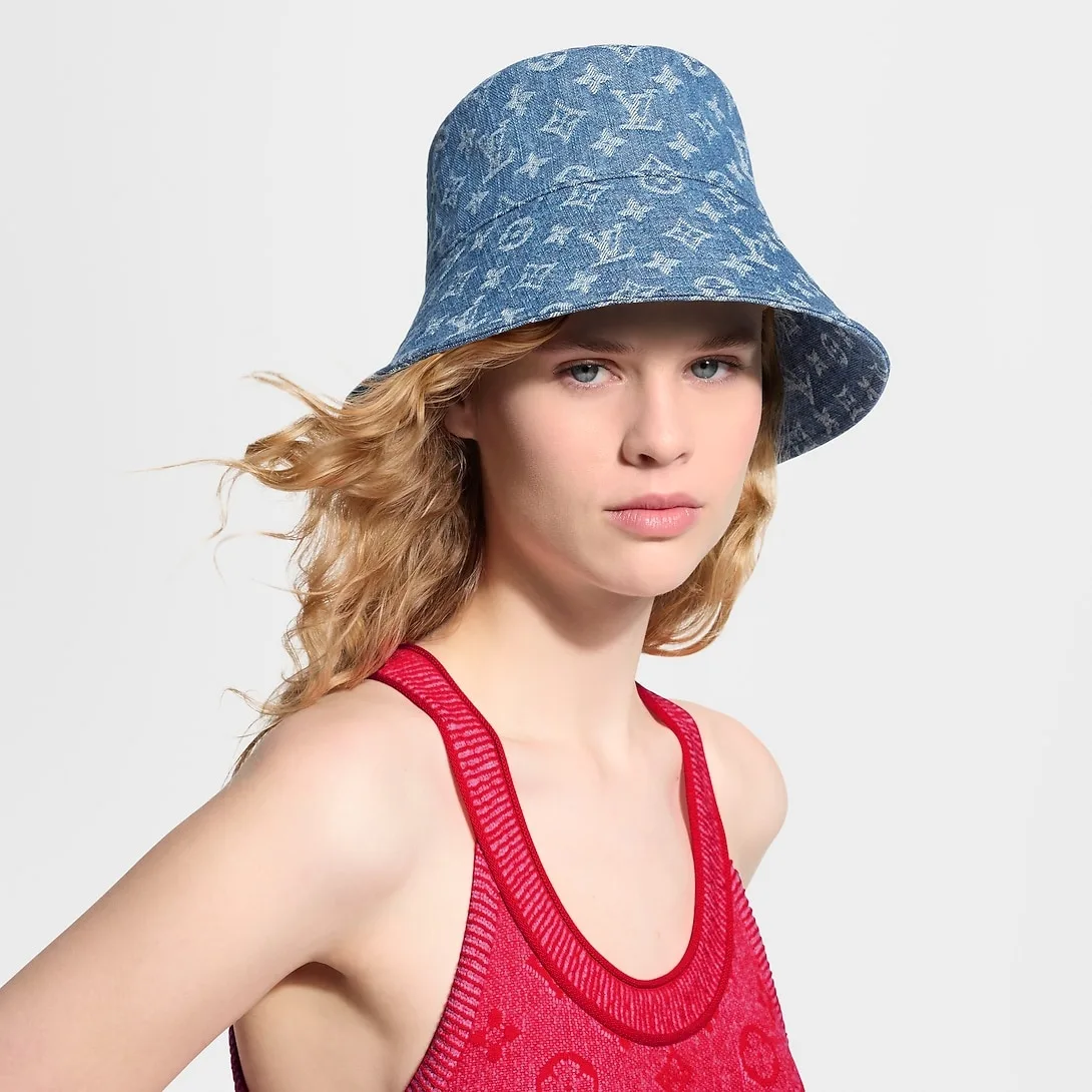 Louis Vuitton Bucket Hat Blue Denim - Image 5
