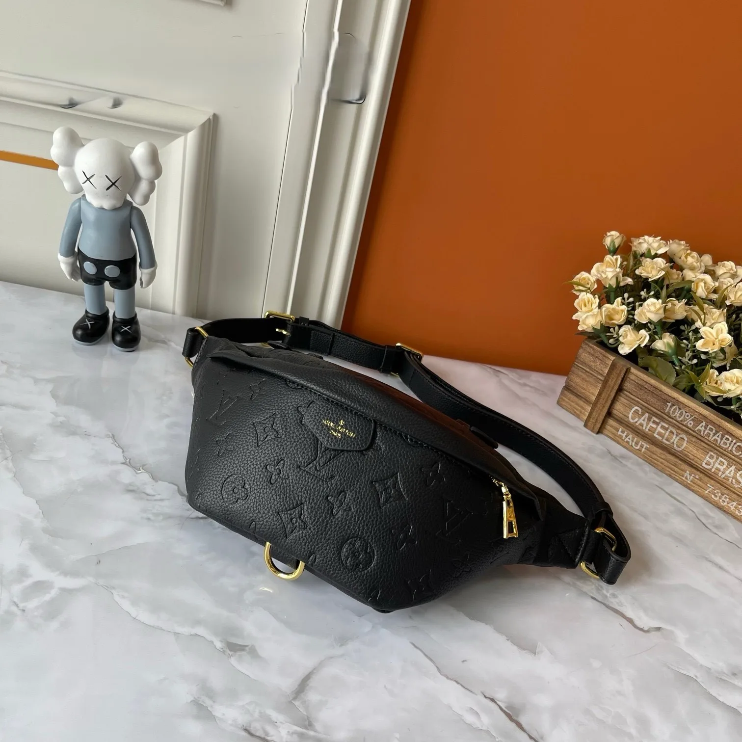 Louis Vuitton Bumbag / Black Monogram Empreinte Gold Hardware - Image 3