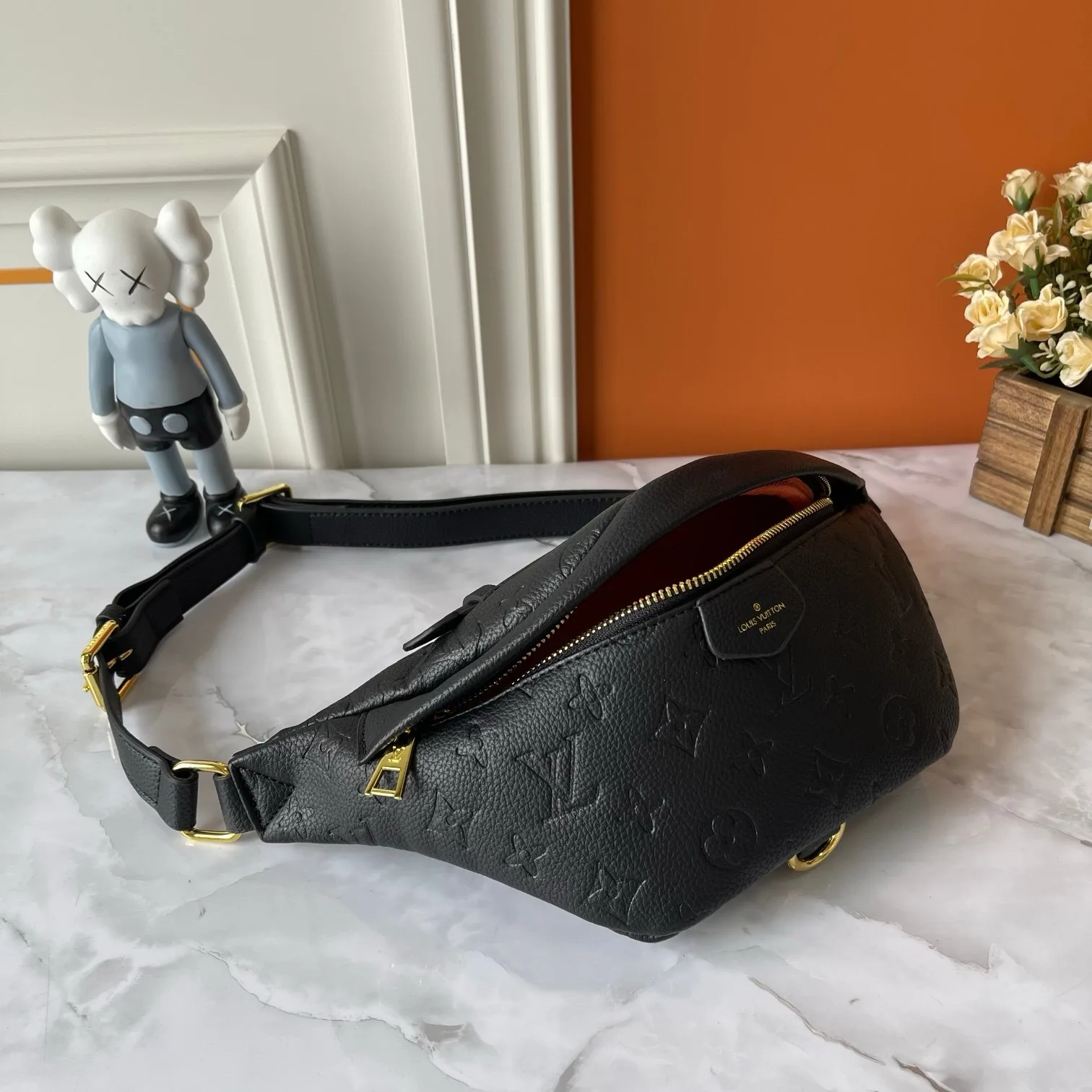Louis Vuitton Bumbag / Black Monogram Empreinte Gold Hardware - Image 4