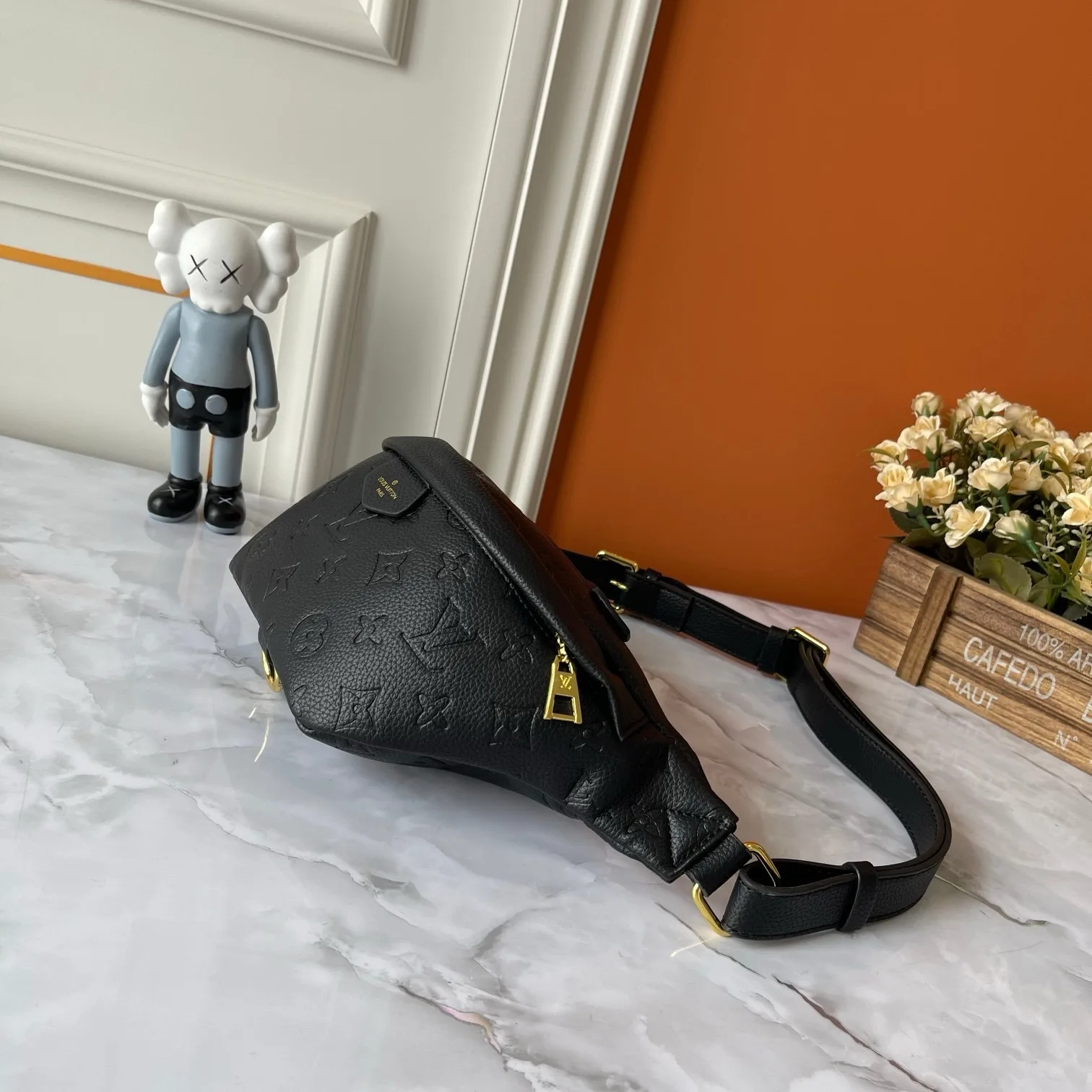 Louis Vuitton Bumbag / Black Monogram Empreinte Gold Hardware - Image 5