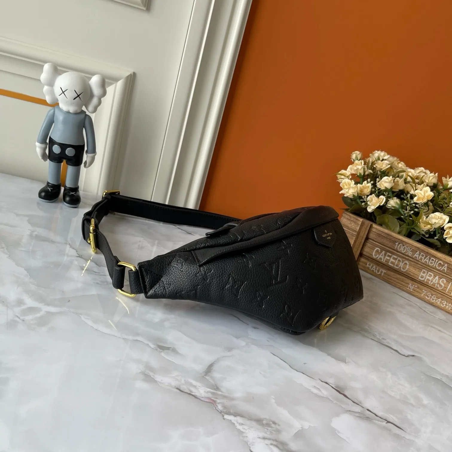 Louis Vuitton Bumbag / Black Monogram Empreinte Gold Hardware - Image 6