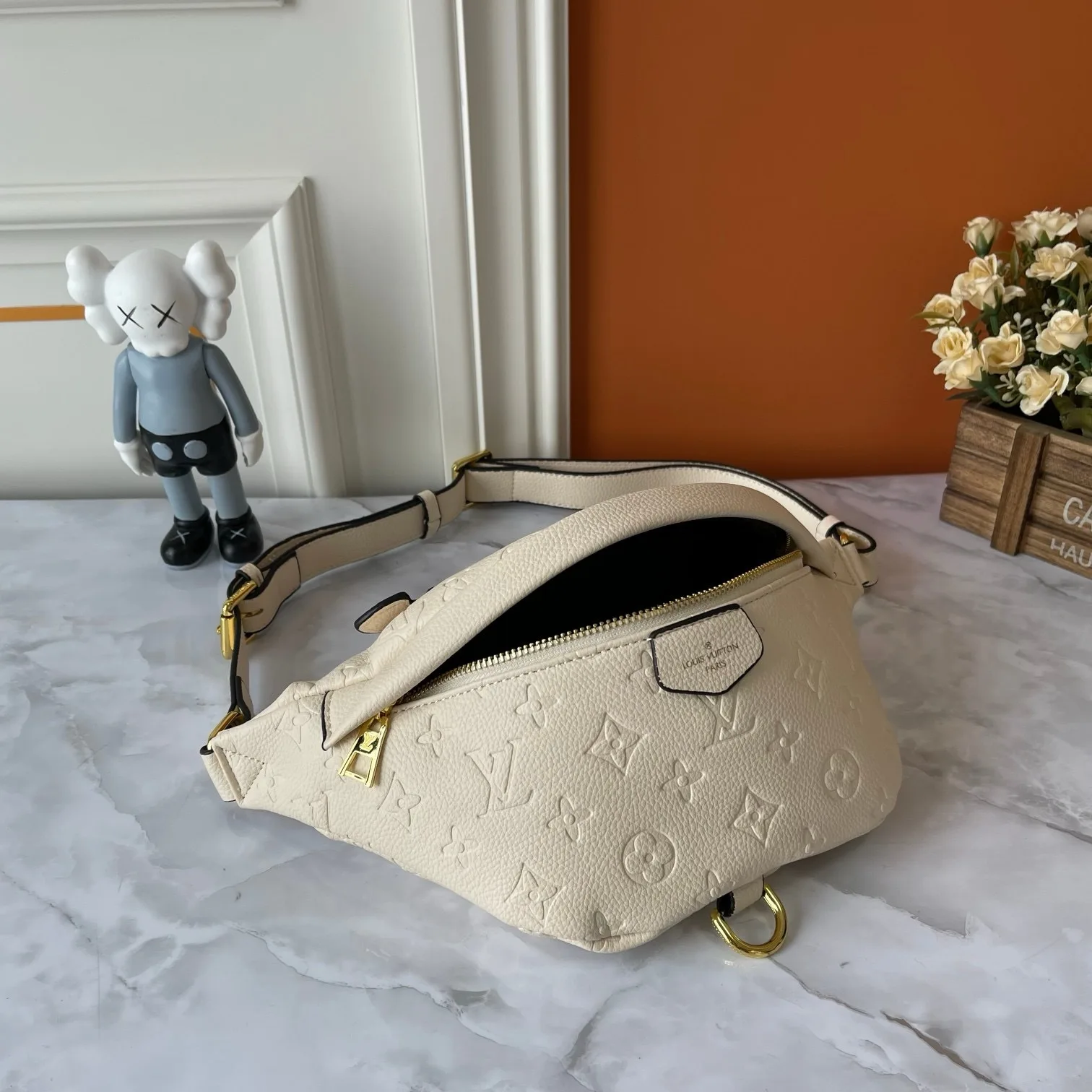 Louis Vuitton Bumbag / Cream Monogram Empreinte Gold Hardware - Image 6