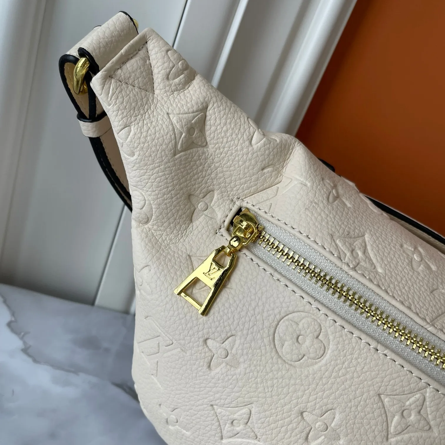 Louis Vuitton Bumbag / Cream Monogram Empreinte Gold Hardware - Image 10