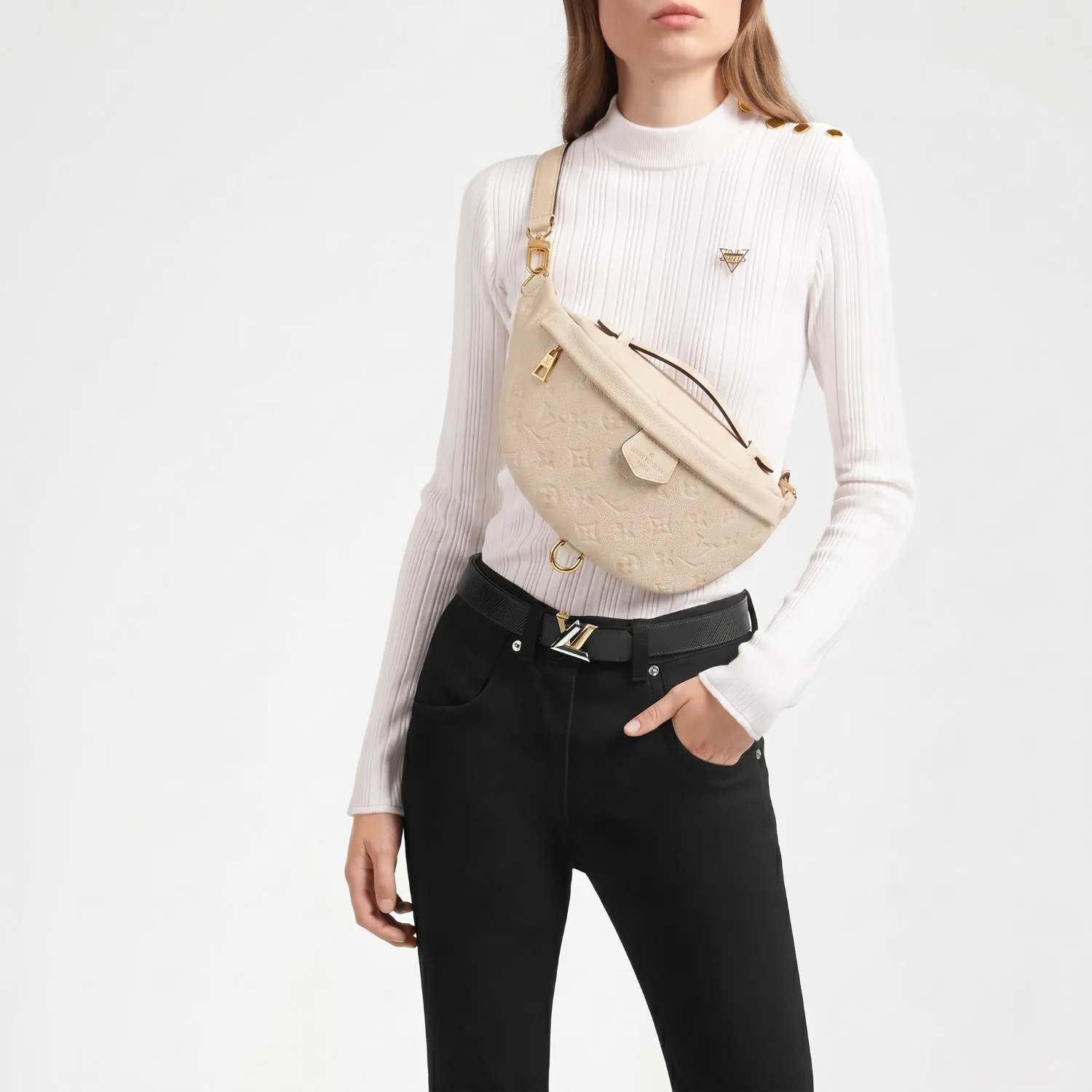 Alternative view of Louis Vuitton Bumbag / Cream Monogram Empreinte Gold Hardware