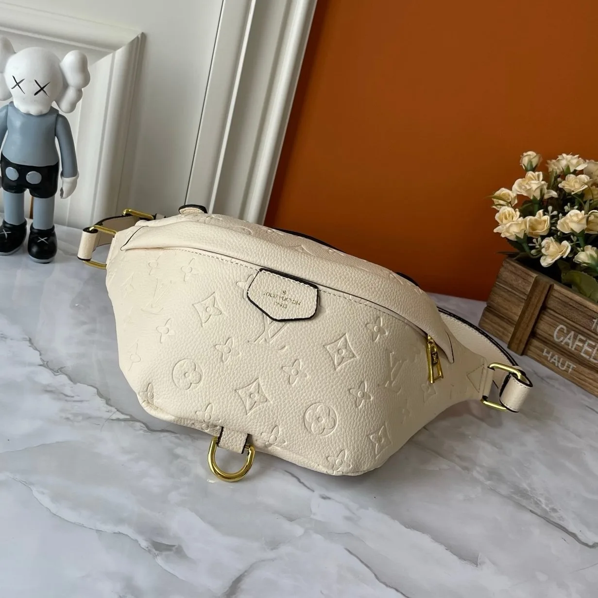 Louis Vuitton Bumbag / Cream Monogram Empreinte Gold Hardware - Image 3