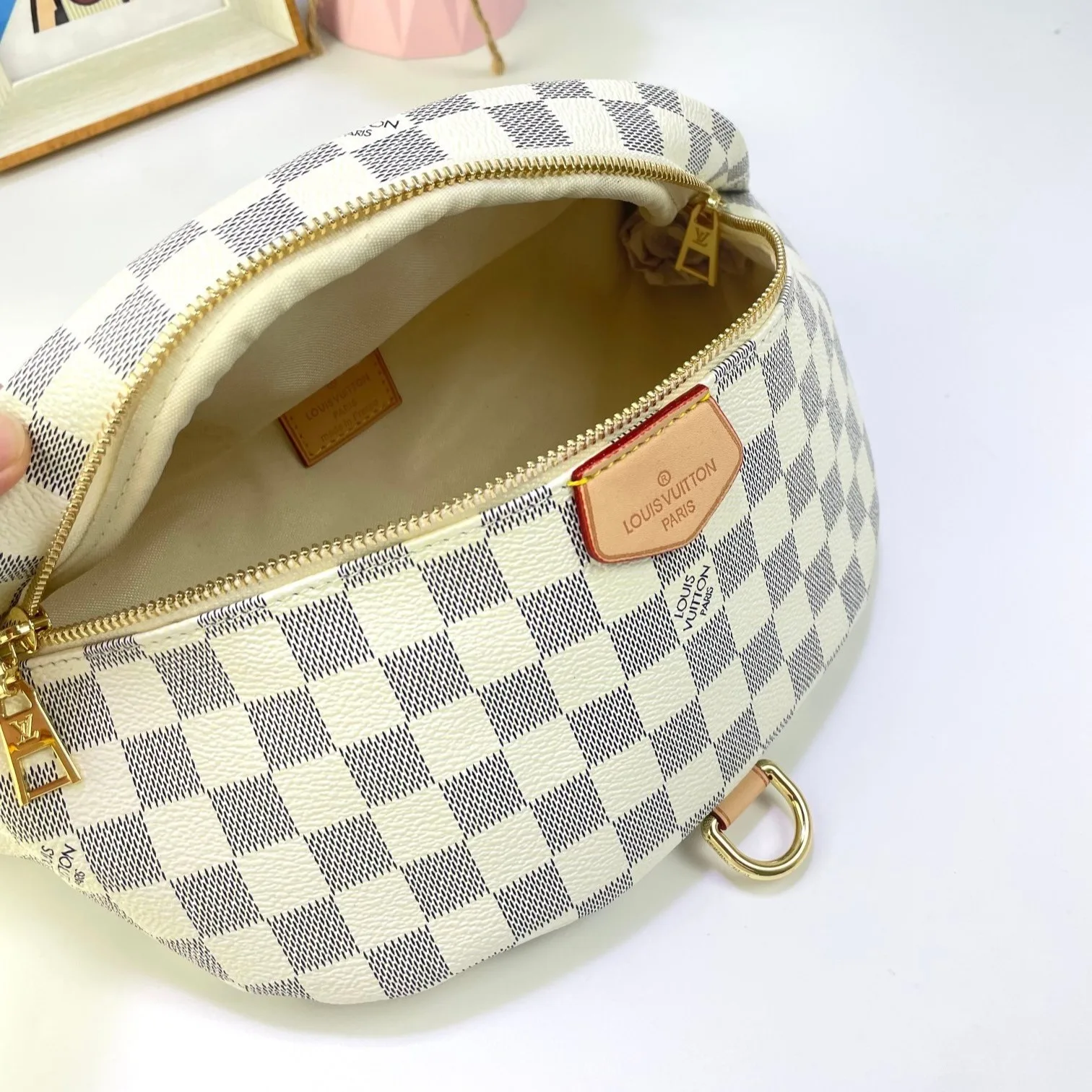 Louis Vuitton Bumbag / Damier Azur Gold Hardware - Image 7