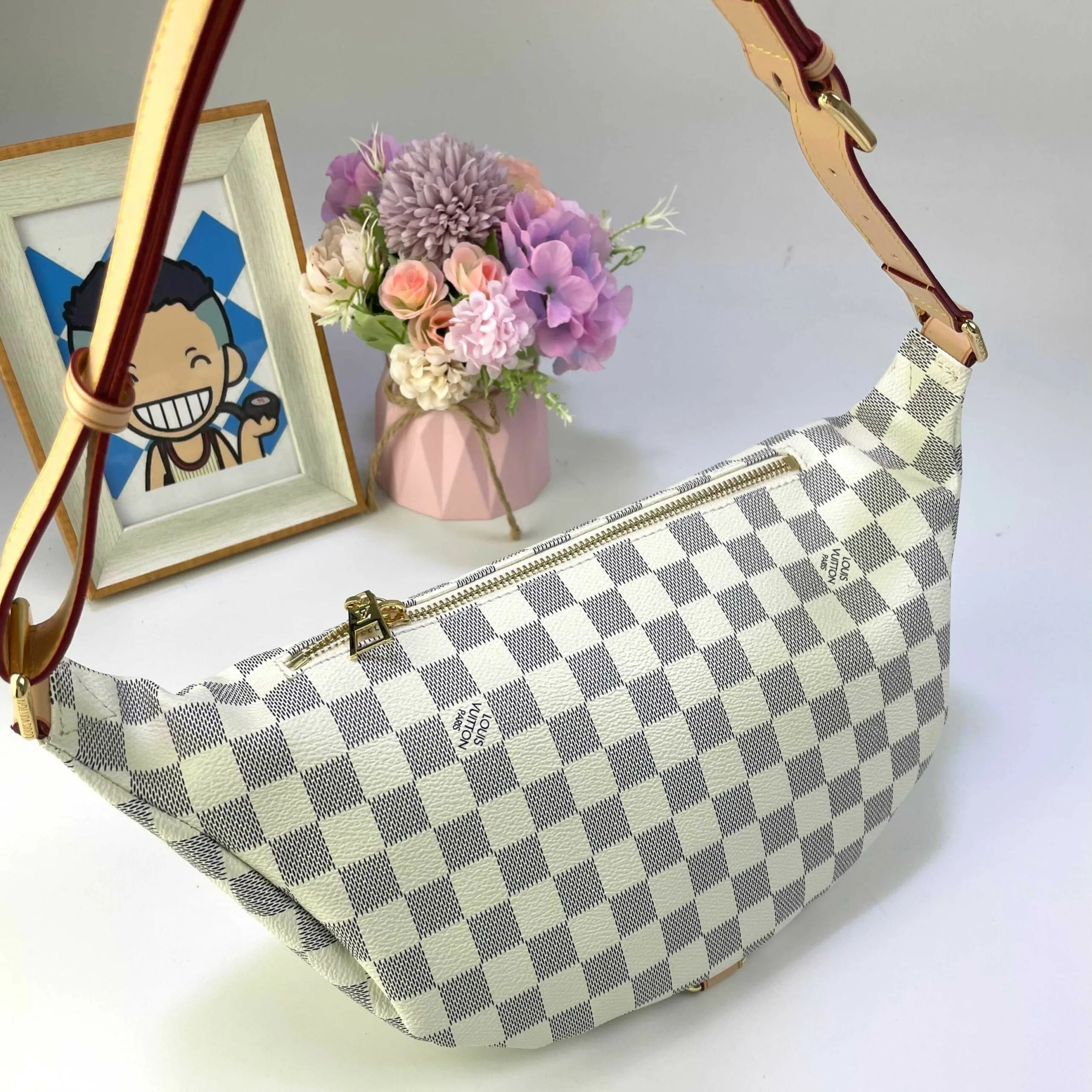 Louis Vuitton Bumbag / Damier Azur Gold Hardware - Image 5