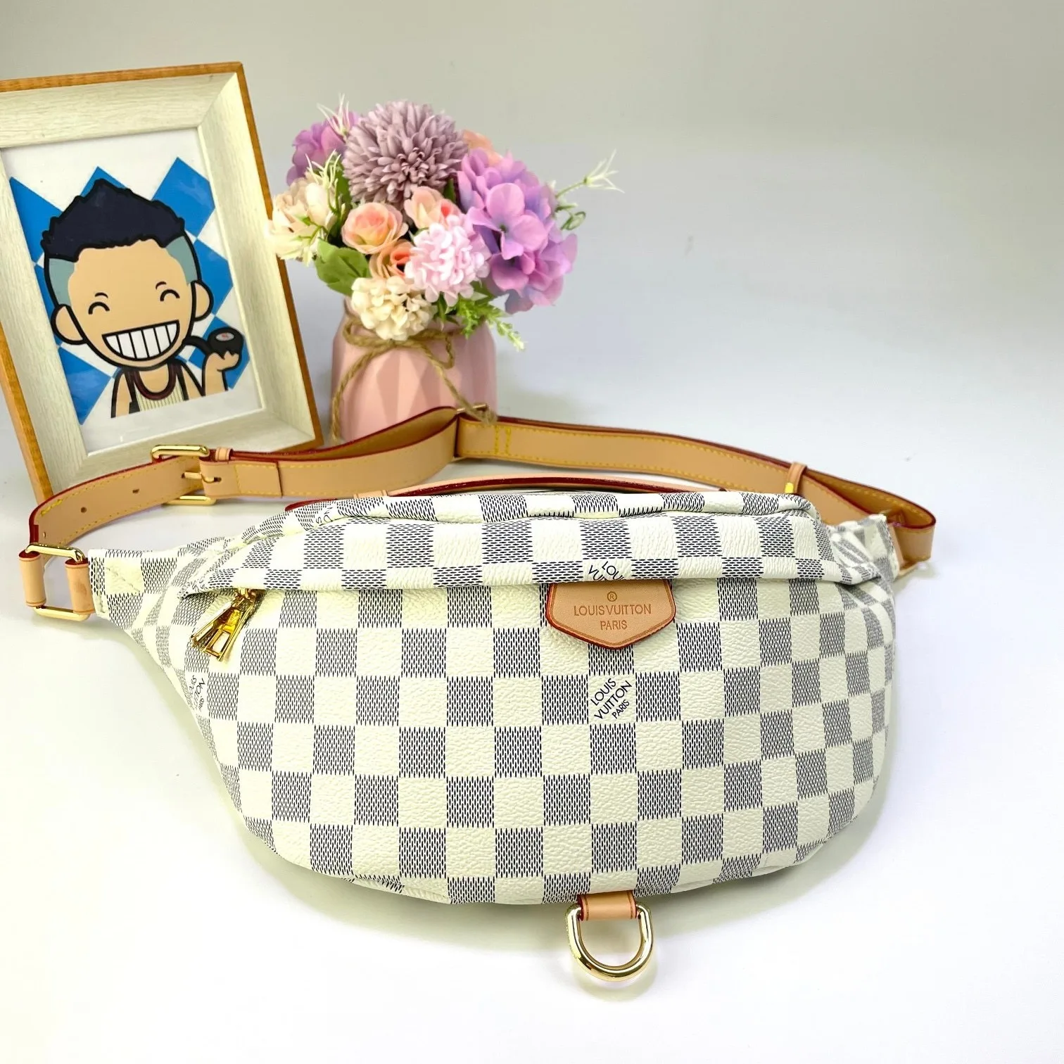 Louis Vuitton Bumbag / Damier Azur Gold Hardware - Image 3
