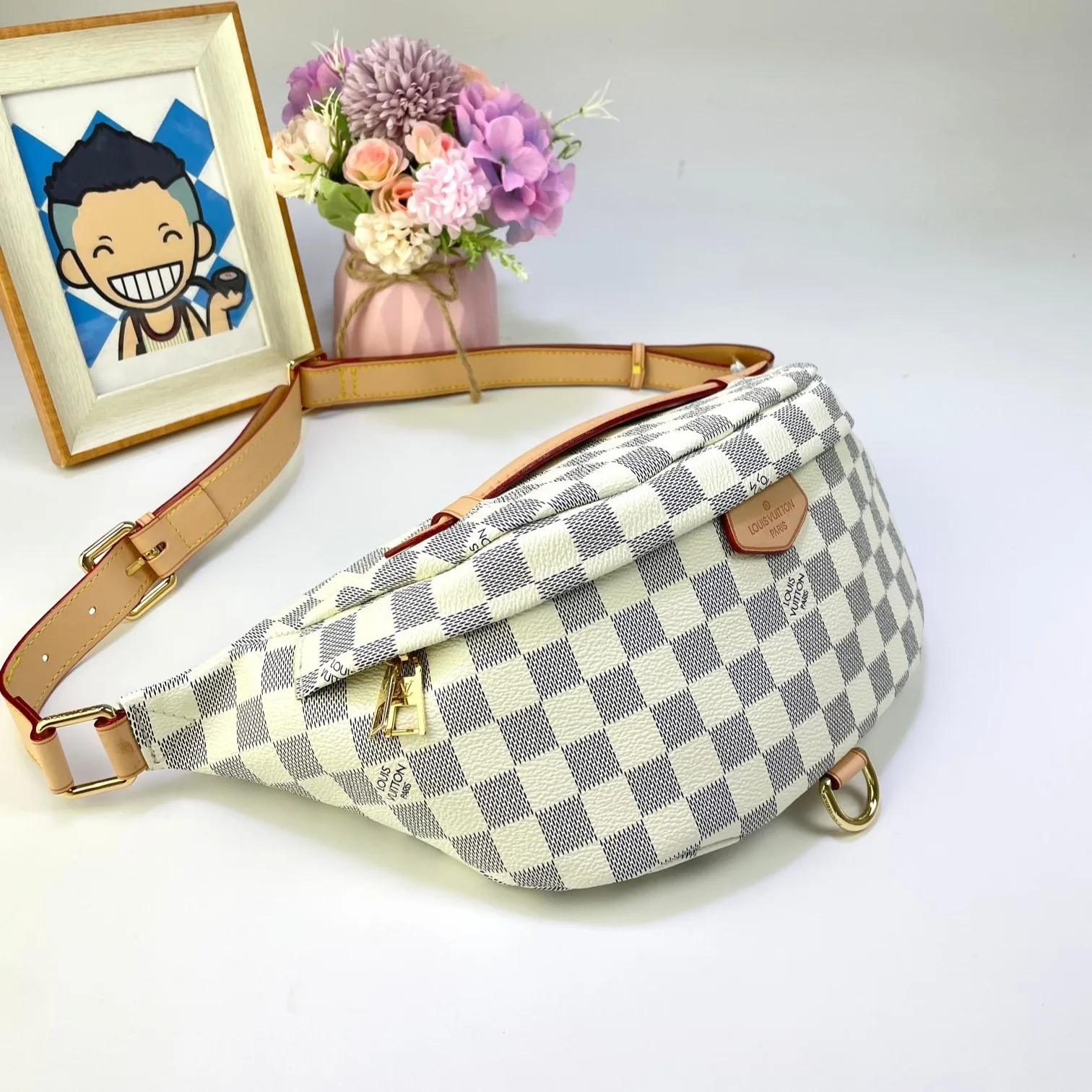 Louis Vuitton Bumbag / Damier Azur Gold Hardware - Image 4