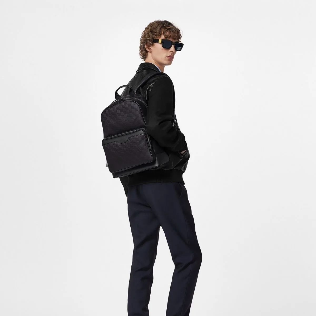 Alternative view of Louis Vuitton Campus Backpack Damier Infini Onyx Silver