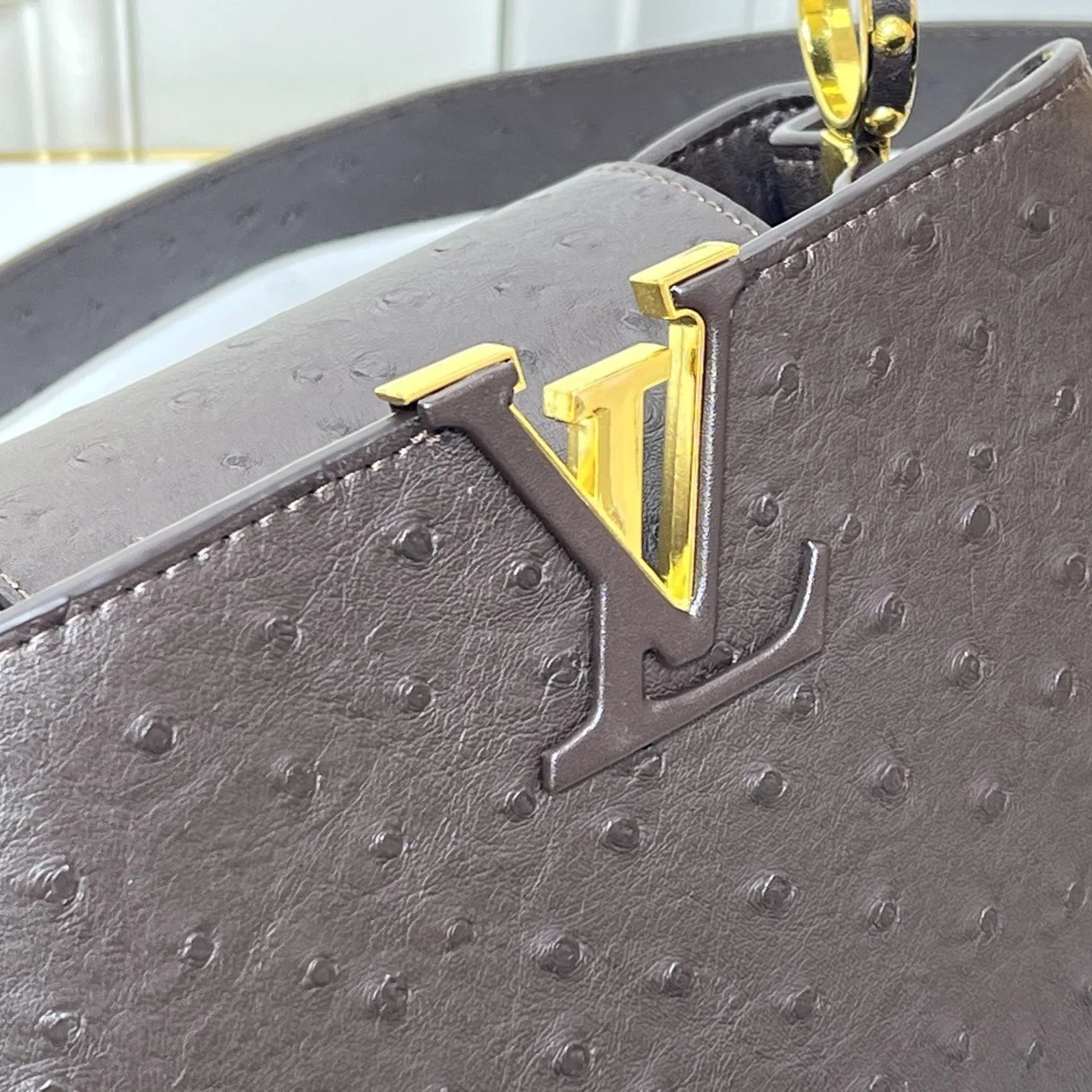 Louis Vuitton Capucines BB Top Handle Bag / Dark Brown Gold Hardware - Image 7