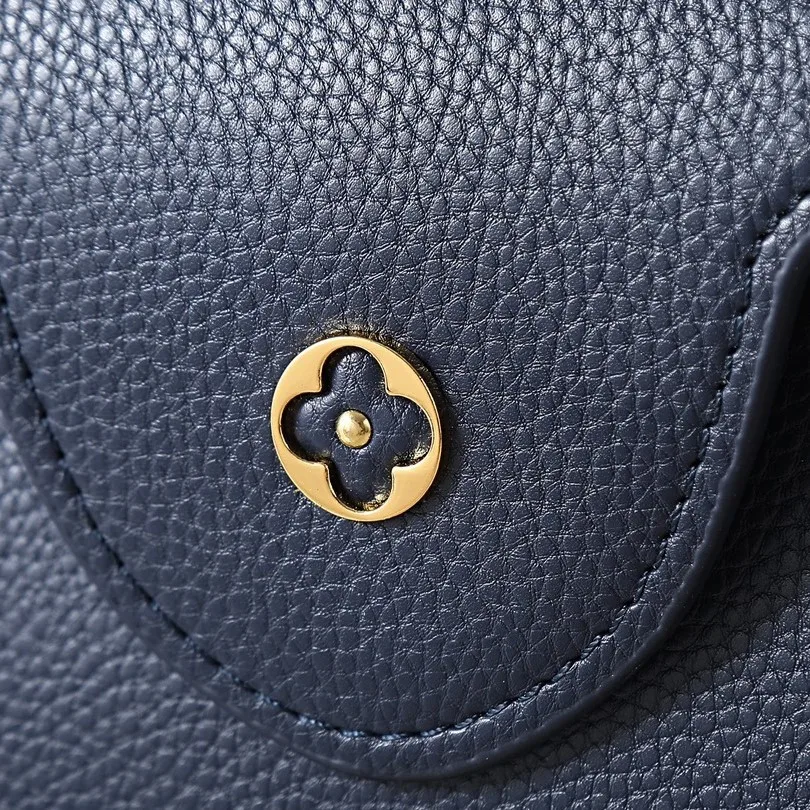 Louis Vuitton Capucines MM Top Handle Bag / Navy Blue Silver/ Gold Hardware - Image 7
