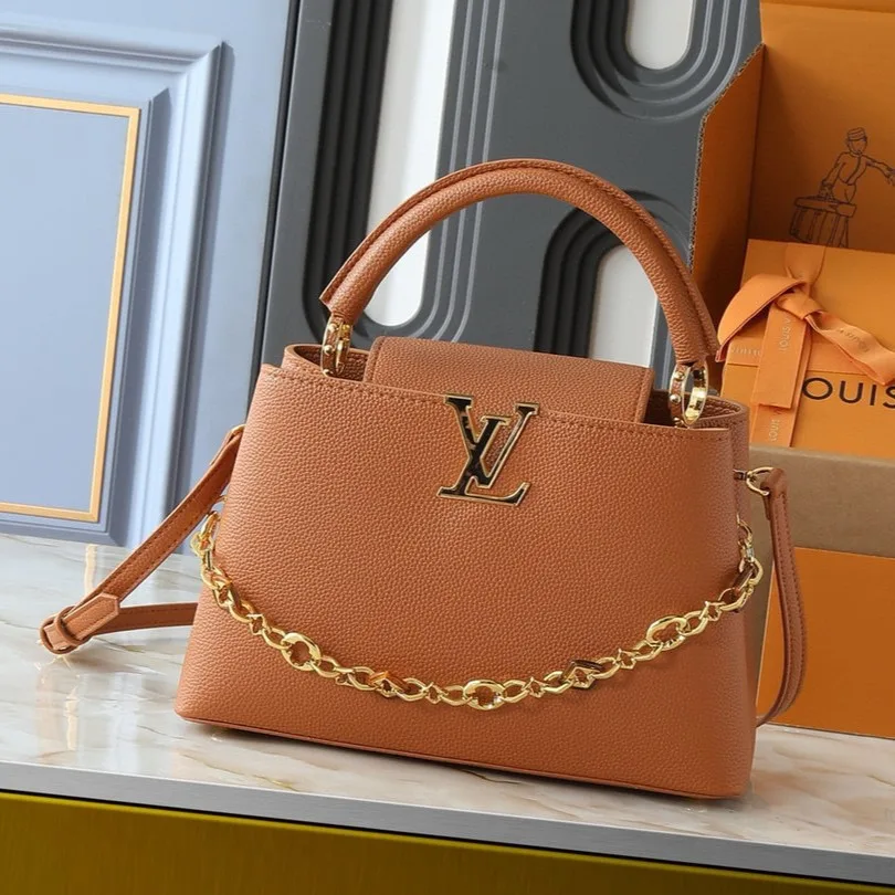 Alternative view of Louis Vuitton Capucines BB Top Handle Bag / Tan Gold Hardware
