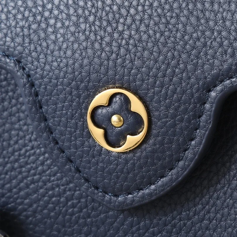 Louis Vuitton Capucines Mini Top Handle Bag / Navy Blue Silver/ Gold Hardware - Image 9