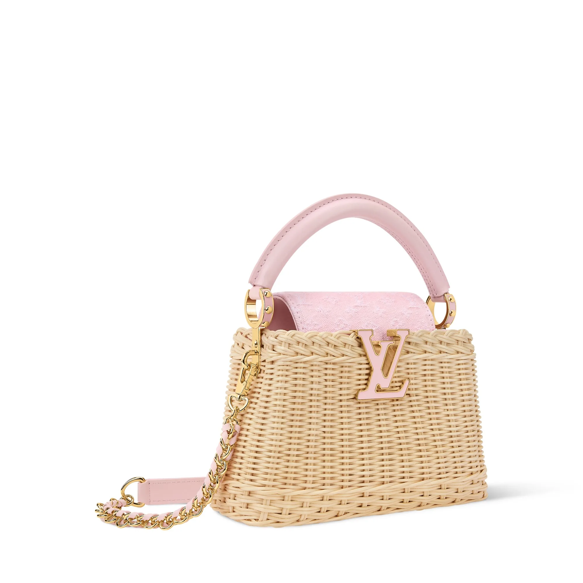 Alternative view of Louis Vuitton Capucines Mini Top Handle Bag / Washed Pink Gold Hardware