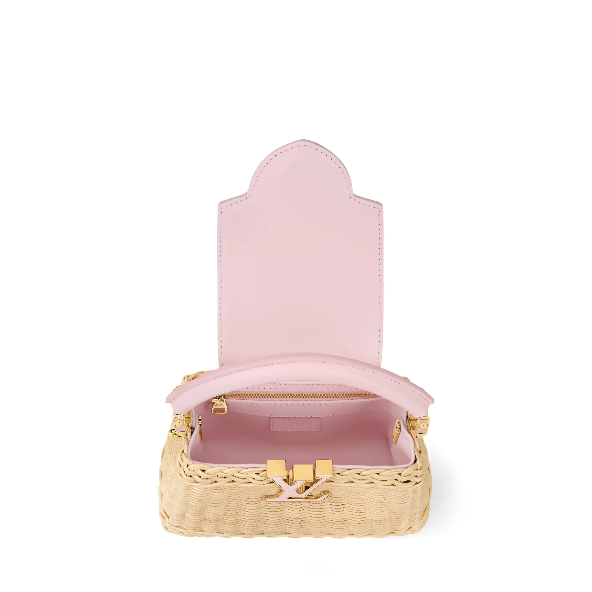 Louis Vuitton Capucines Mini Top Handle Bag / Washed Pink Gold Hardware - Image 3