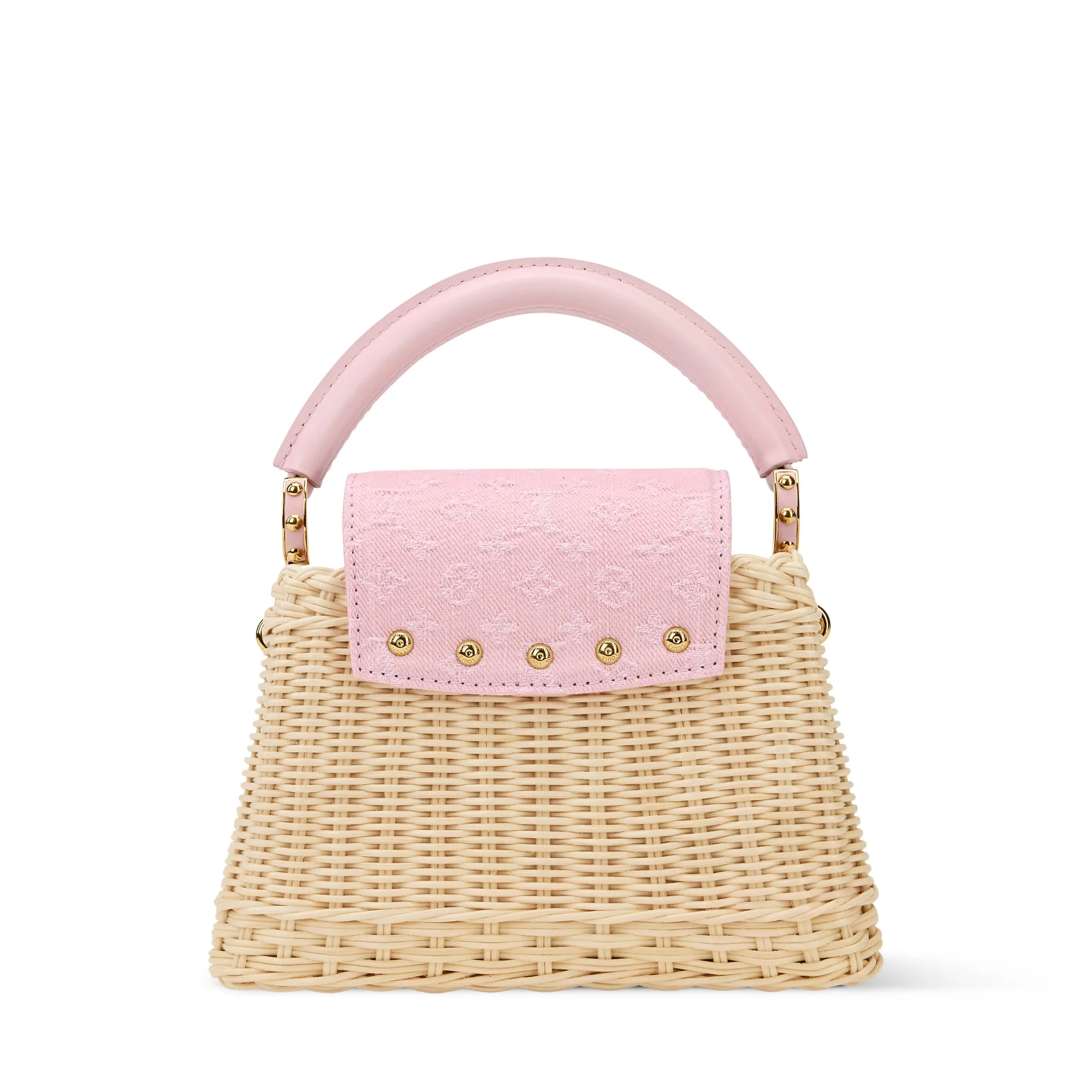 Louis Vuitton Capucines Mini Top Handle Bag / Washed Pink Gold Hardware - Image 5