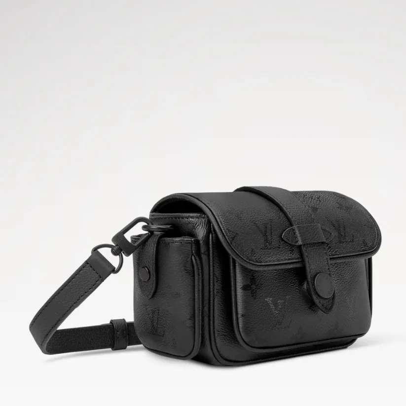 Louis Vuitton Cargo Wearable Wallet Crossbody / Black Monogram Midnight Black Hardware - Image 3