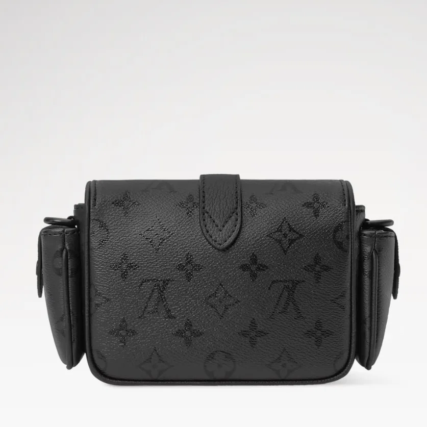 Louis Vuitton Cargo Wearable Wallet Crossbody / Black Monogram Midnight Black Hardware - Image 5