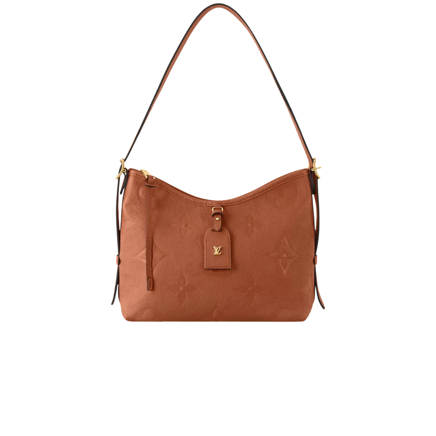 Louis Vuitton CarryAll PM Shoulder Bag / Cognac Brown Gold Hardware