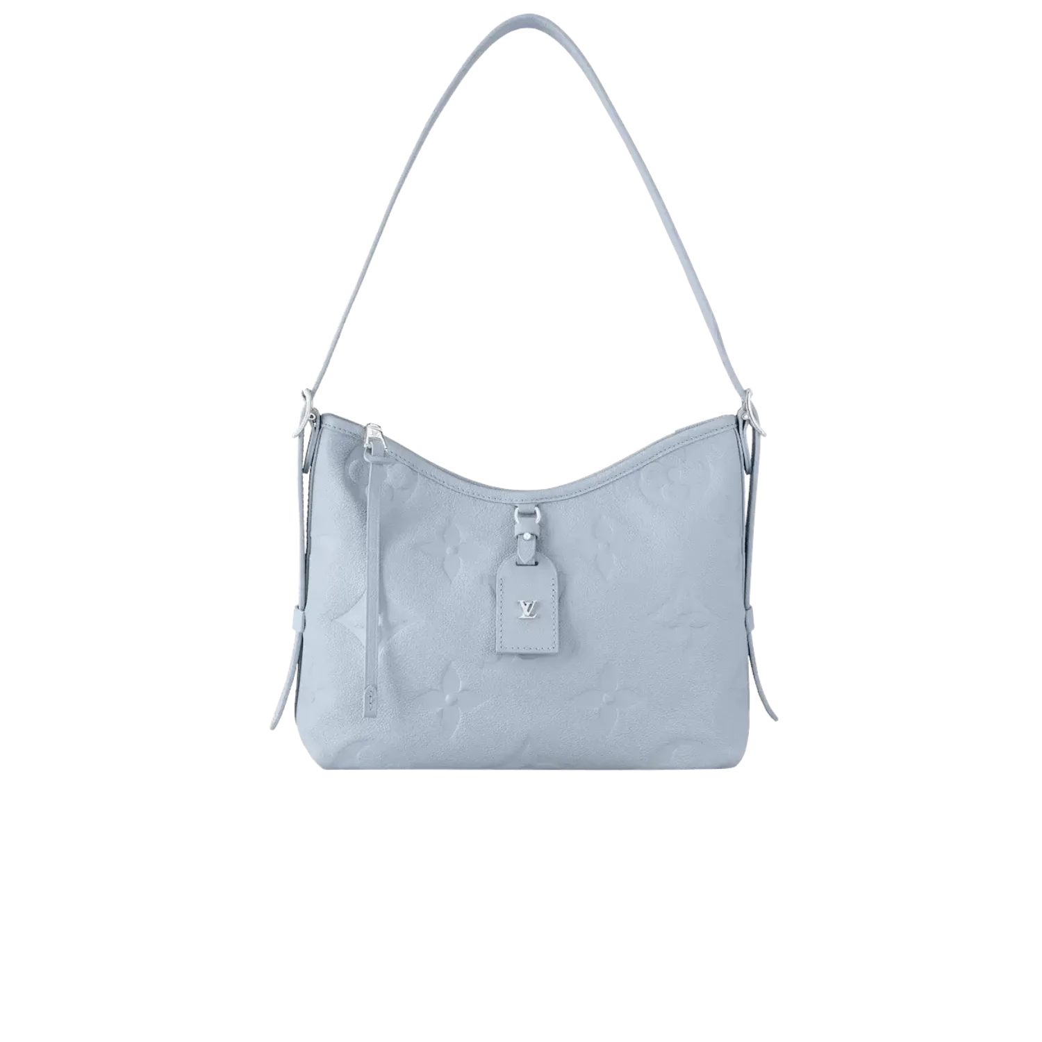 Louis Vuitton CarryAll PM Shoulder Bag / Blue Washed Silver Hardware