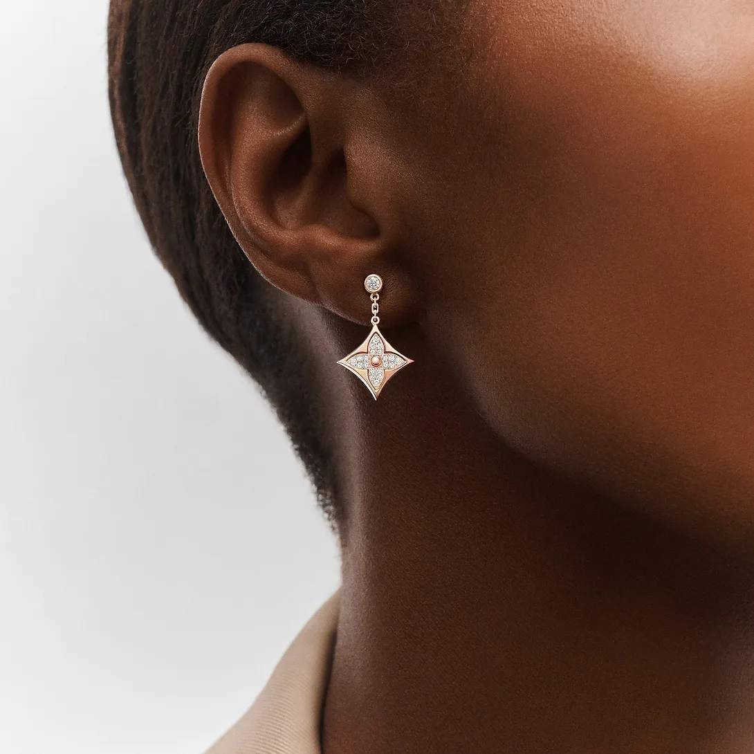 Louis Vuitton Color Blossom BB Star Earrings Rose Gold Hardware - Image 2