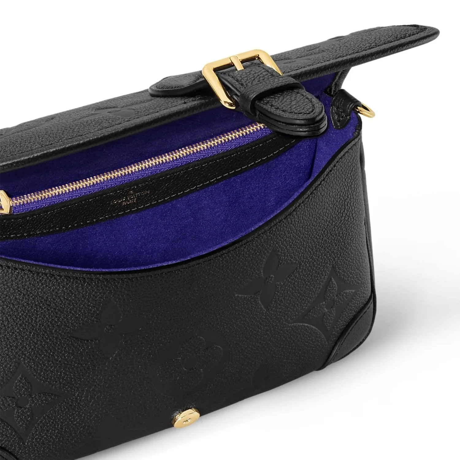 Louis Vuitton Diane Satchel Crossbody Bag / Black Gold Hardware - Image 6