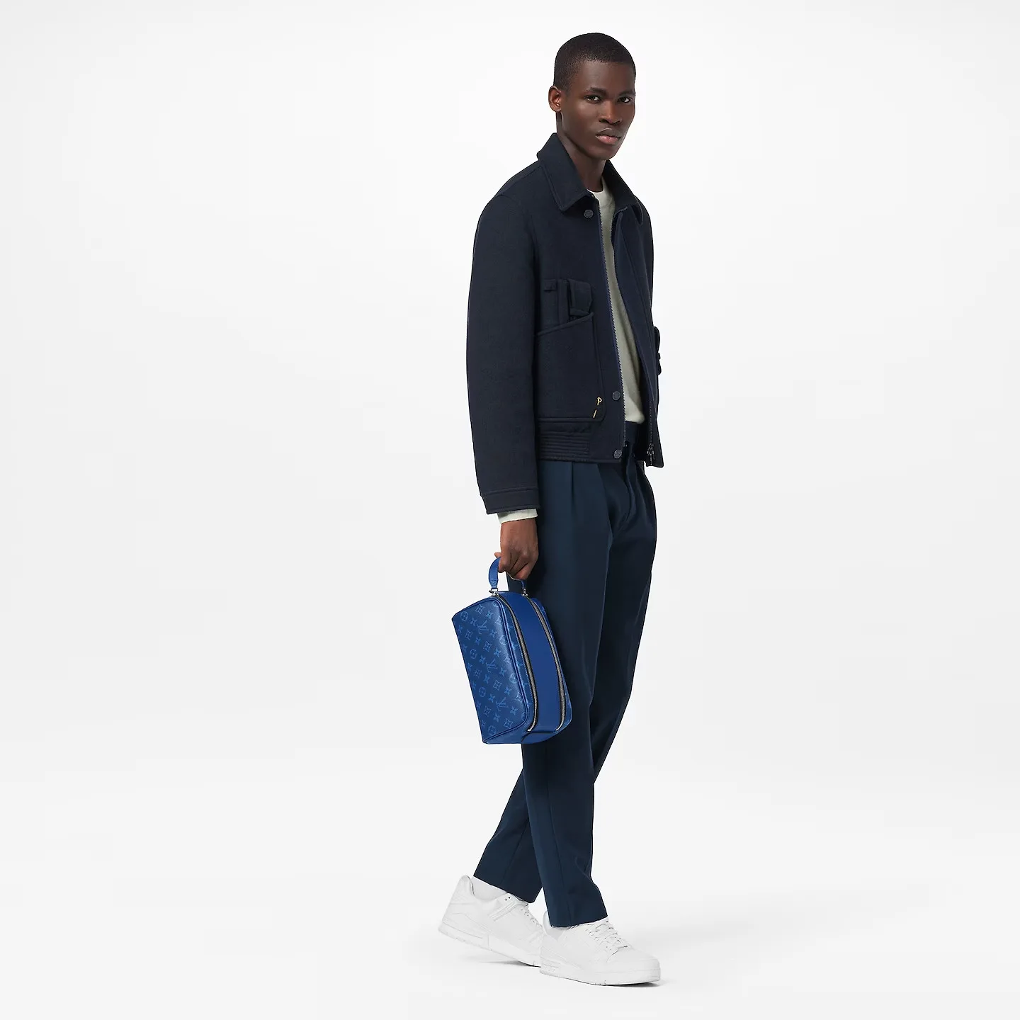 Louis Vuitton Toilet Dopp Kit Pouch Bag Blue / - Image 6