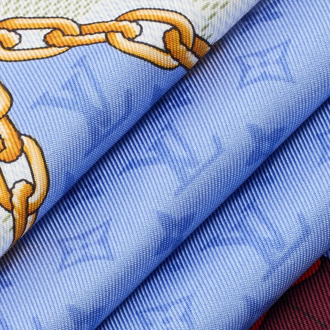 Louis Vuitton Flower And Straps Square 90 Scarf Blue Denim - Image 4