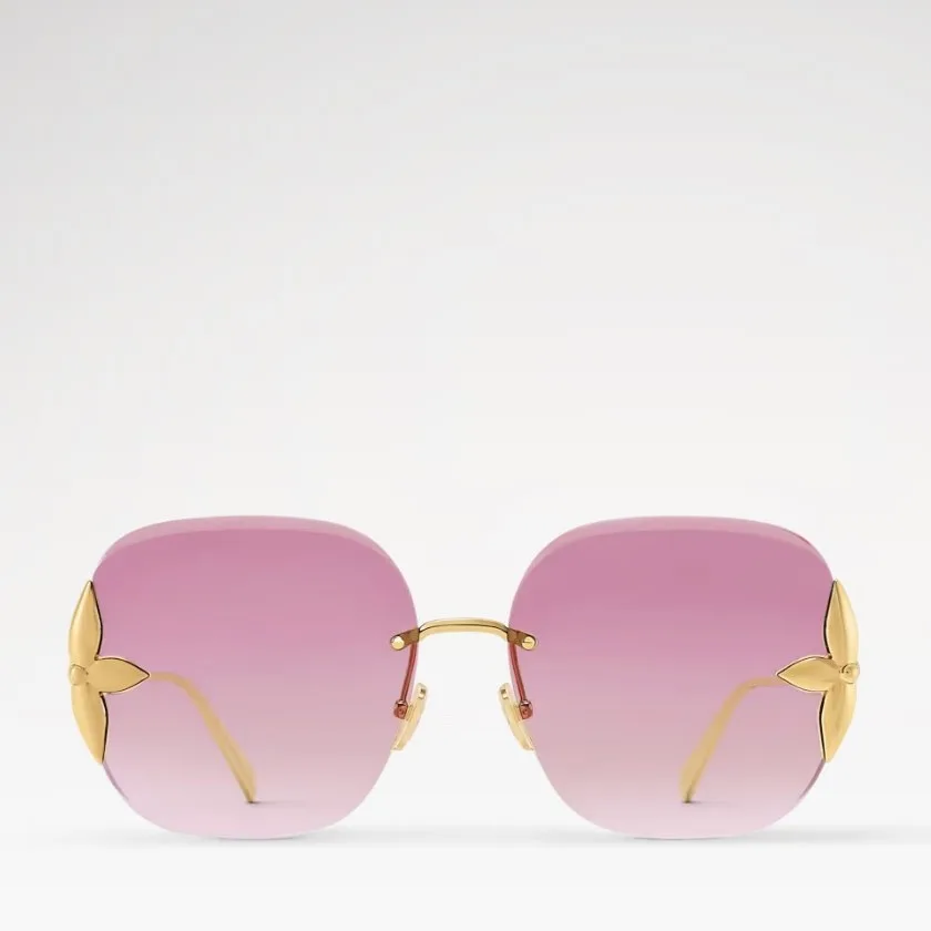 Louis Vuitton Flower Edge Metal Square Sunglasses Pink - Image 5