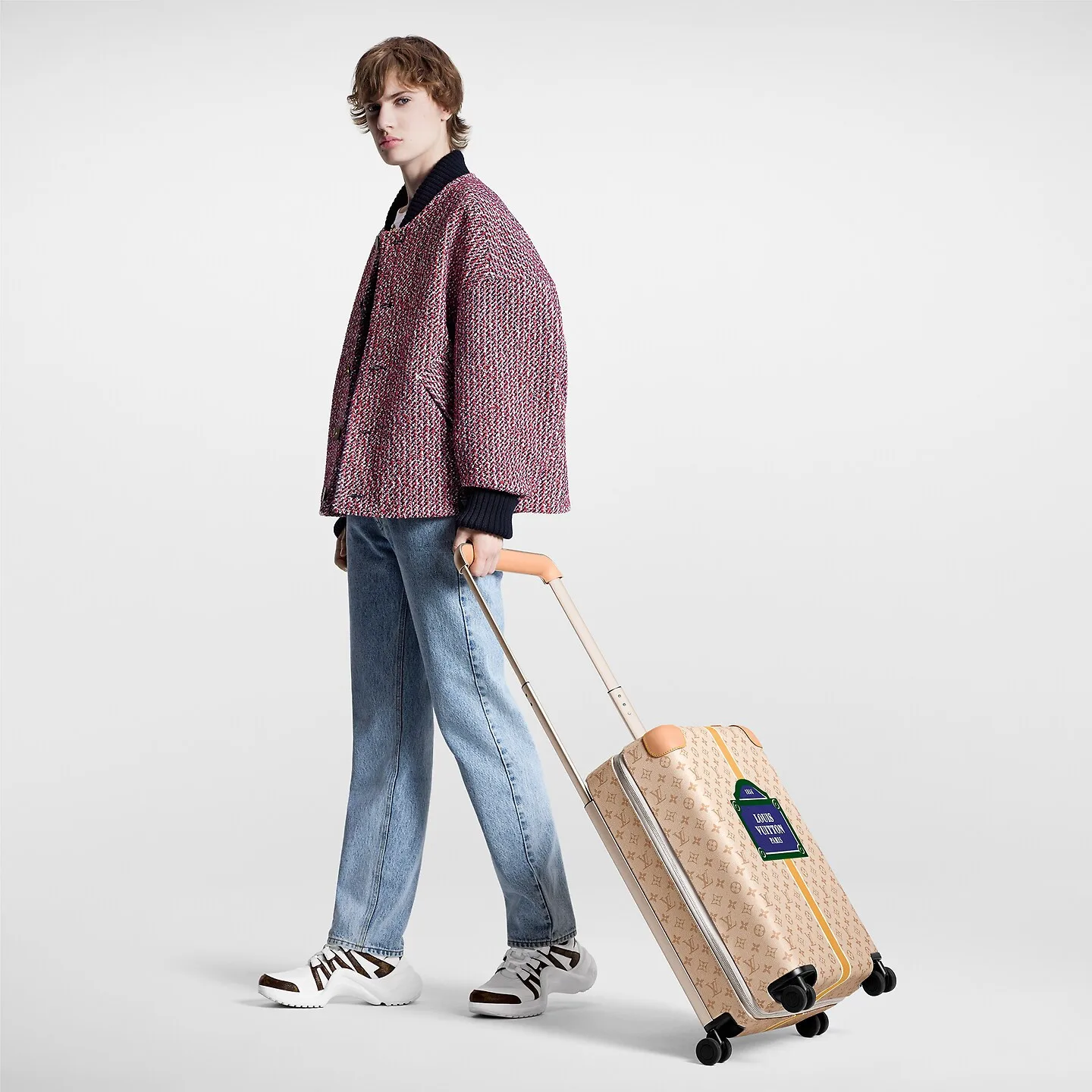 Louis Vuitton Horizon 55 Suitcase / Beige Champagne Hardware - Image 2