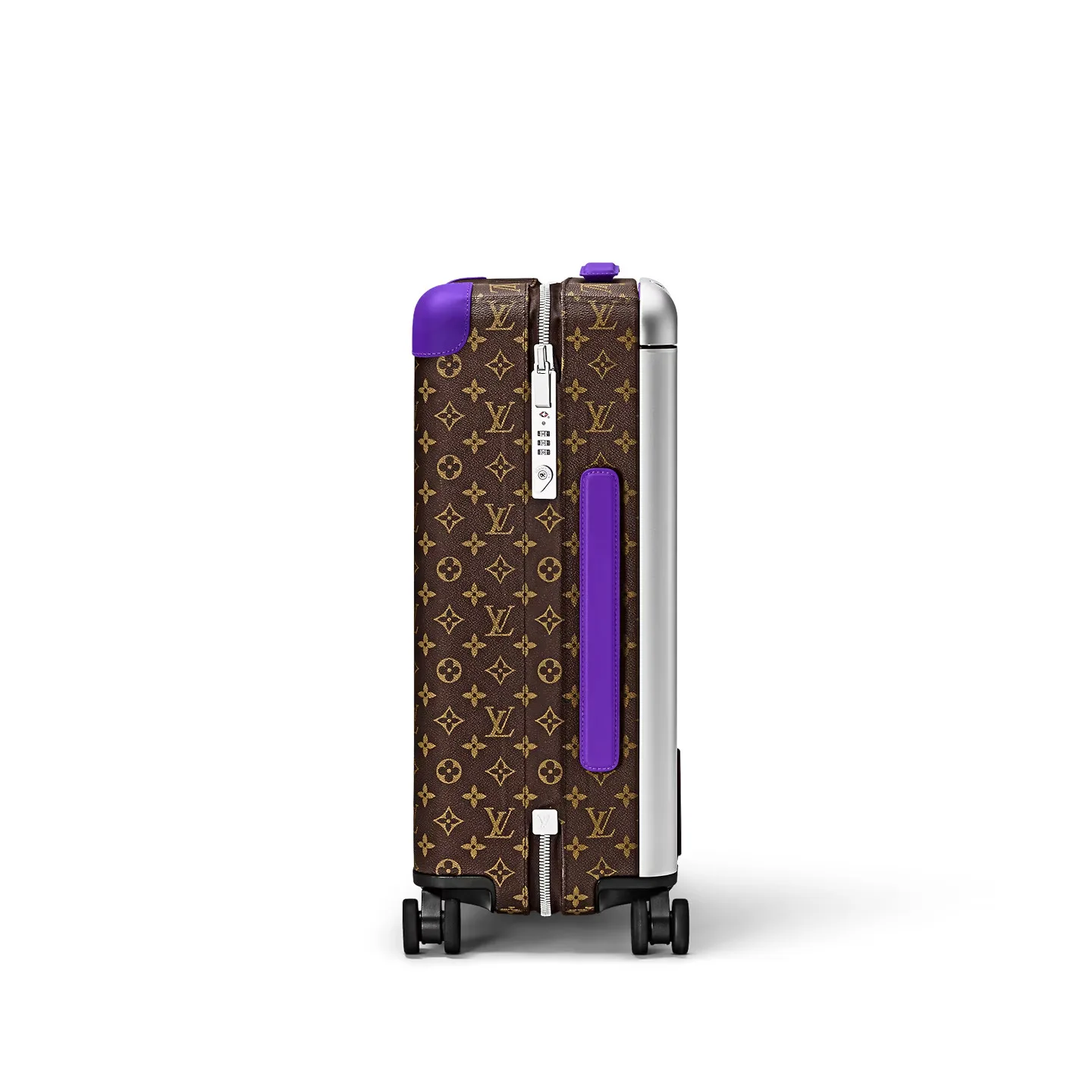 Louis Vuitton Horizon 55 Suitcase / Brown/ Violet Silver Hardware - Image 3