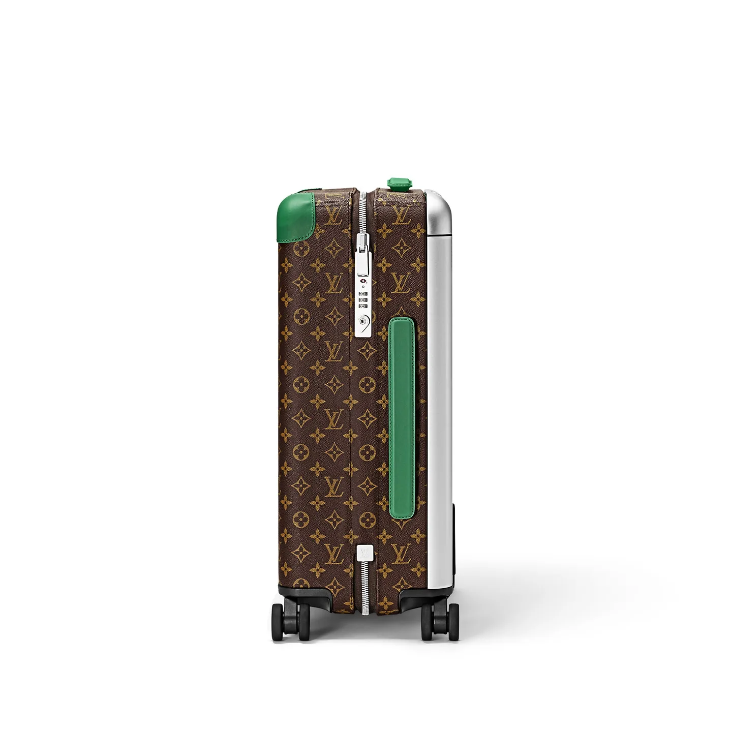 Louis Vuitton Horizon 55 Suitcase / Brown/ Green Silver Hardware - Image 3