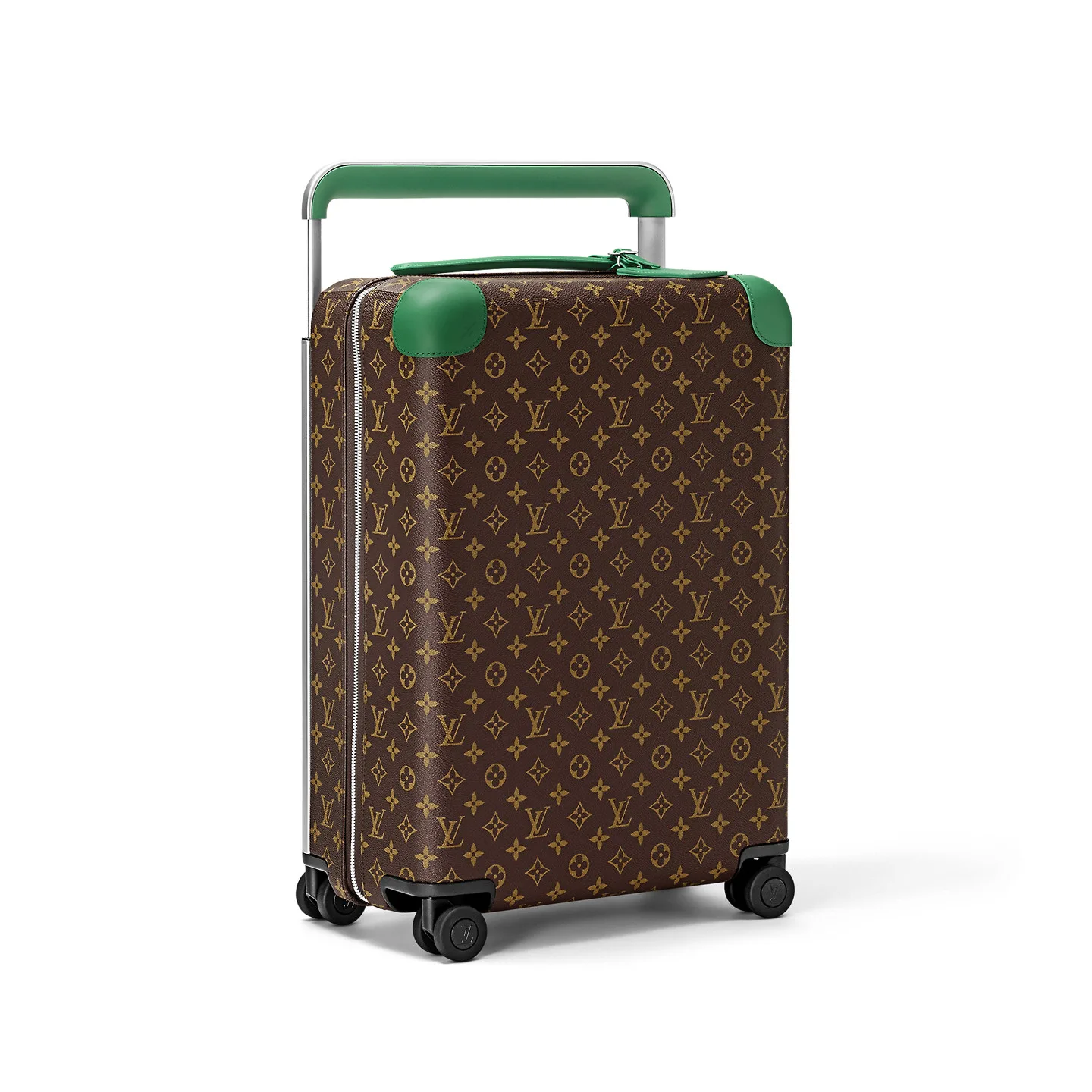 Alternative view of Louis Vuitton Horizon 55 Suitcase / Brown/ Green Silver Hardware
